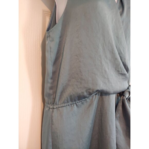 Elie Tahara Shimmer Satin Faux Wrap Sleeveless Business Career Dress 12 - Picture 6 of 14